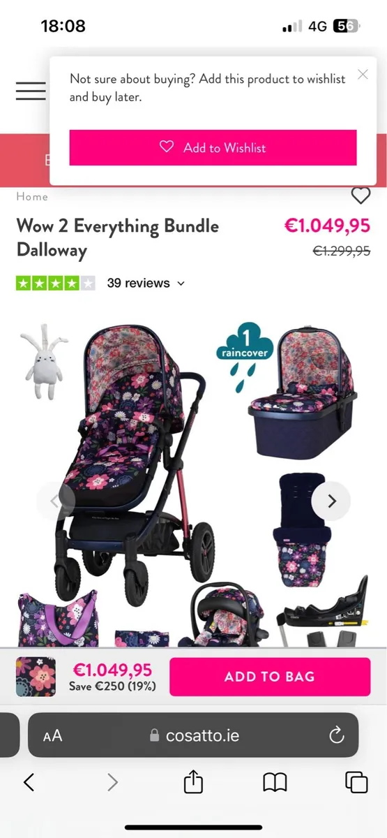 Travel system 3in1 + matching changing bag and mat - Image 4