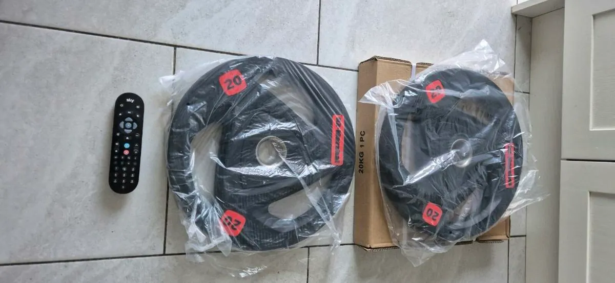 Brand new 2x20 kilo Olympic weight plates - Image 3