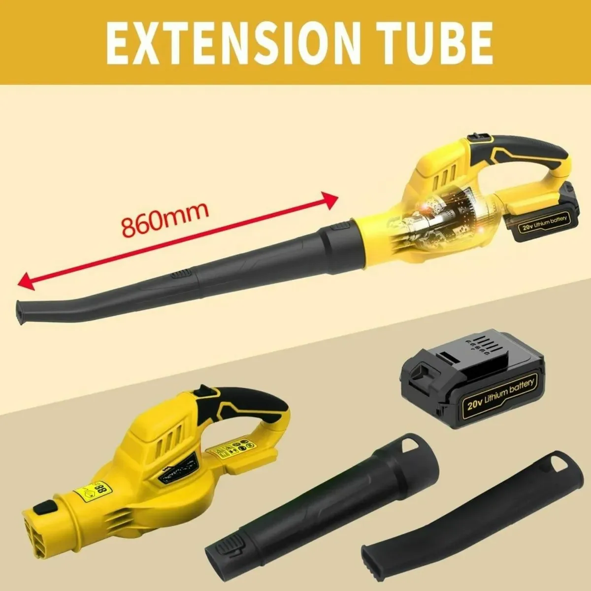20V Cordless Electric Blower 3.0Ah Battery - Image 4