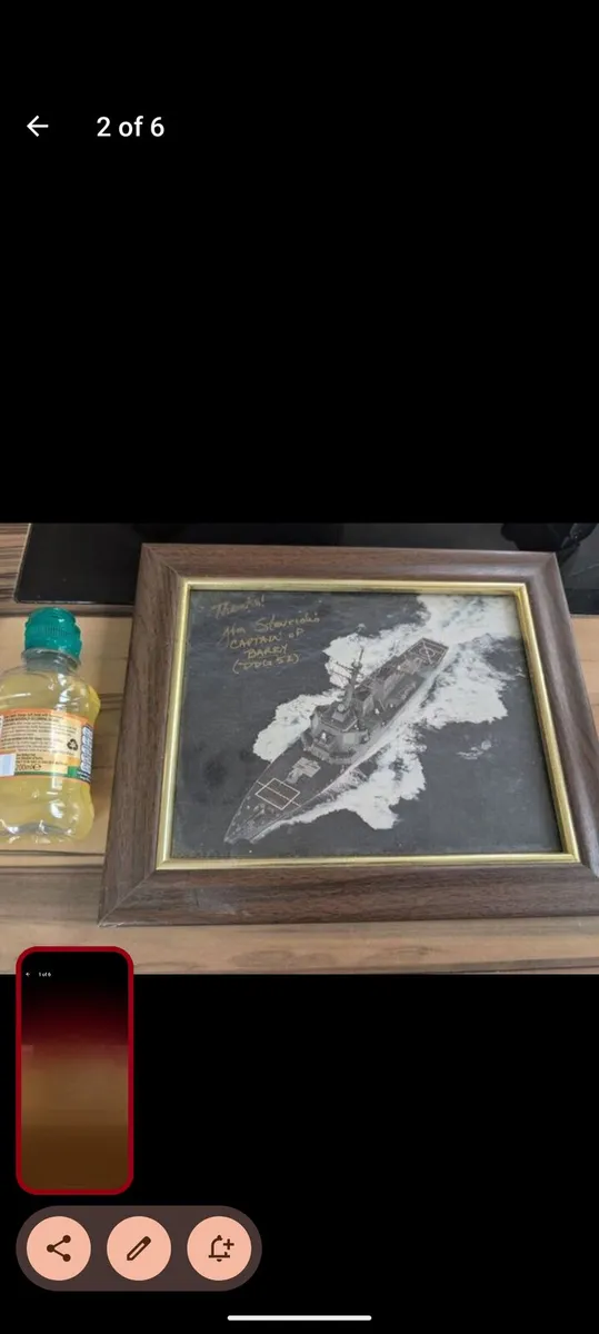 Signed USA military picture USS John Paul Jones - Image 2