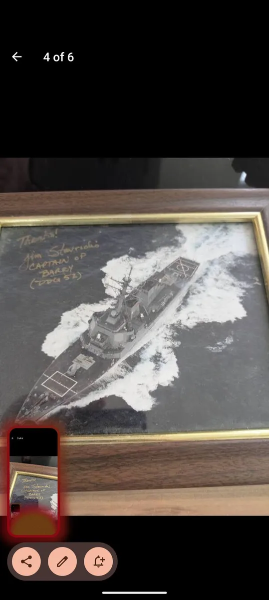 Signed USA military picture USS John Paul Jones - Image 4