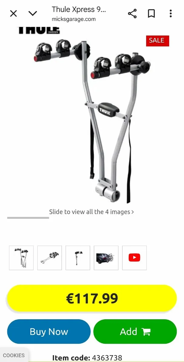 Thule bike rack - Image 3