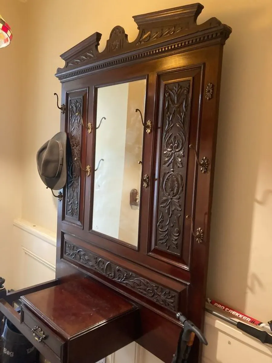 Hall stand mahogany - Image 1