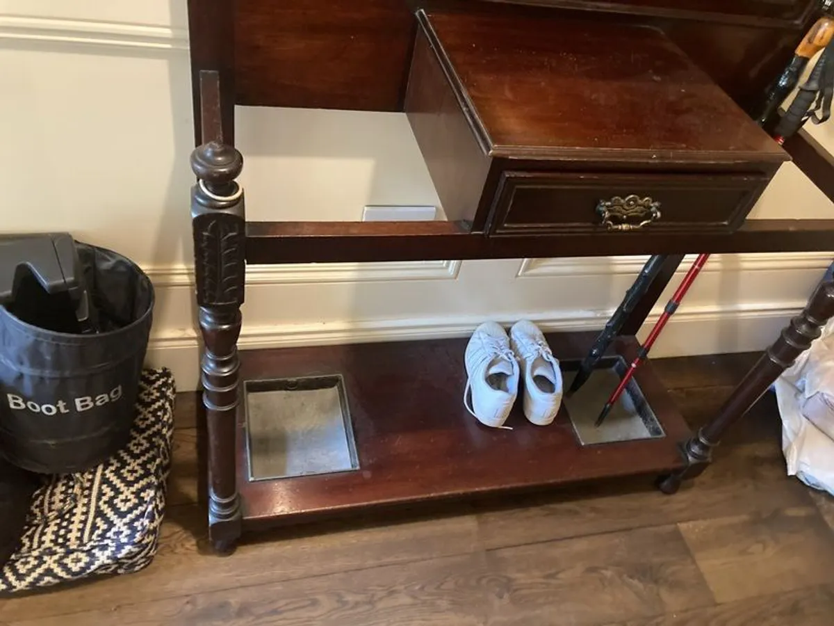 Hall stand mahogany - Image 4