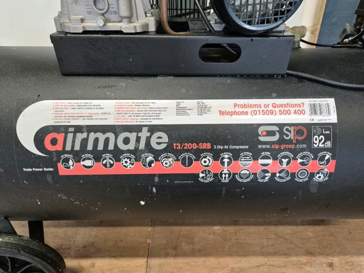 Air compressor 3hp 200L - Image 3