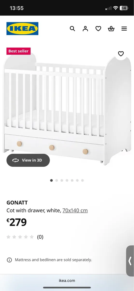 Cot toddler bed - Image 3