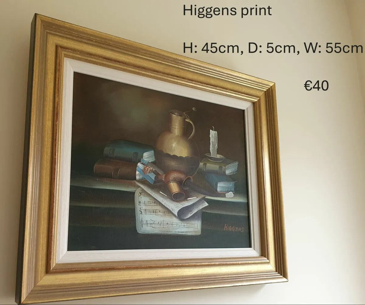 4-5 Gold frame paintings/prints - Image 1