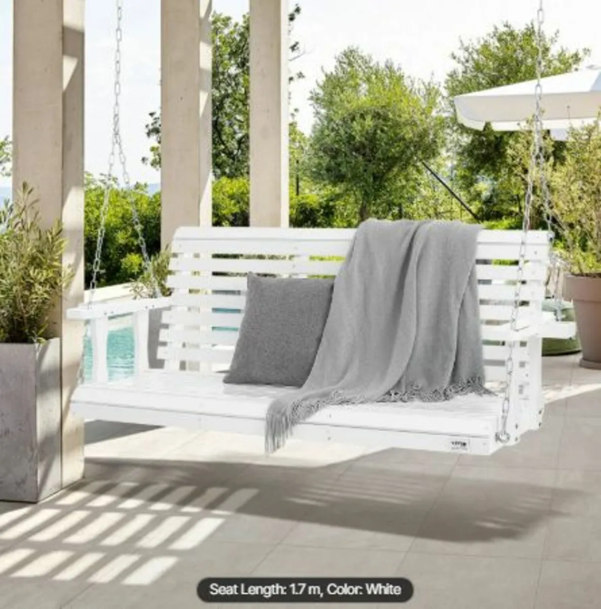 Wooden Porch Swing 5.5 ft, Patio bench swing - Image 4
