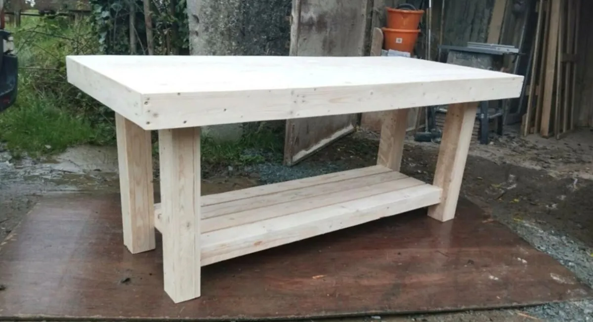 Handmade rustic table - Image 2