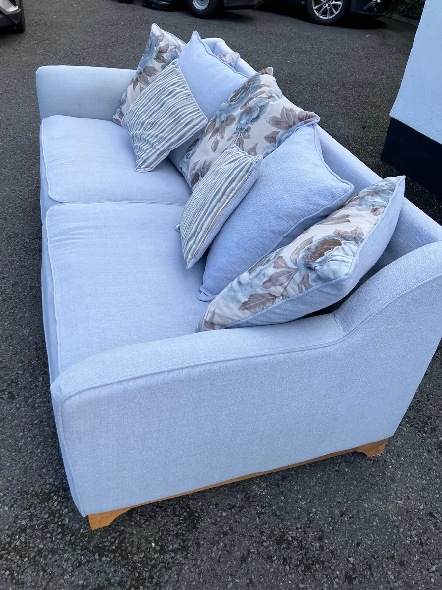3 seater couch and pouffe - Image 3