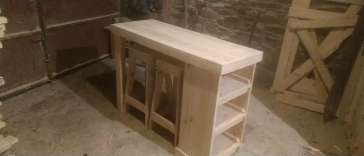 Handmade rustic space saver island - Image 4
