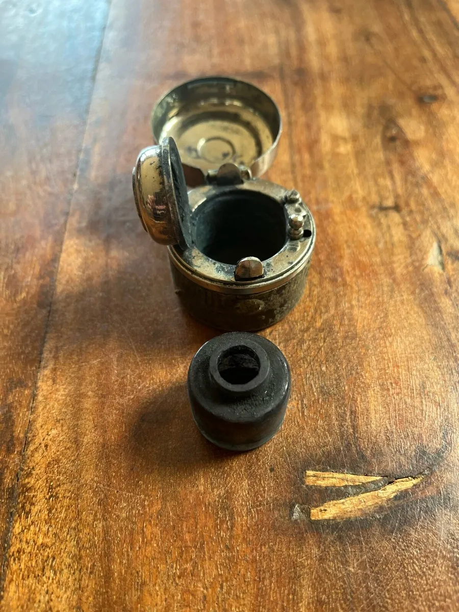 Antique Travel Inkwell - Image 1