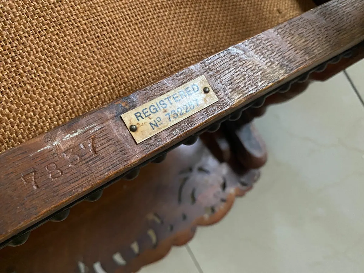 c1890 "GILLOWS METAMORPHIC LIBRARY ARMCHAIR TABLE - Image 2