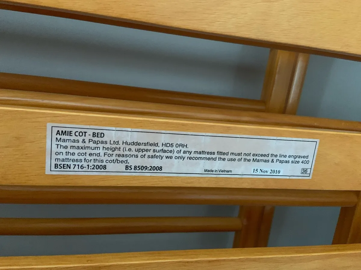 Mamas & Papas - Amie Cot Bed + Mattress - Image 2