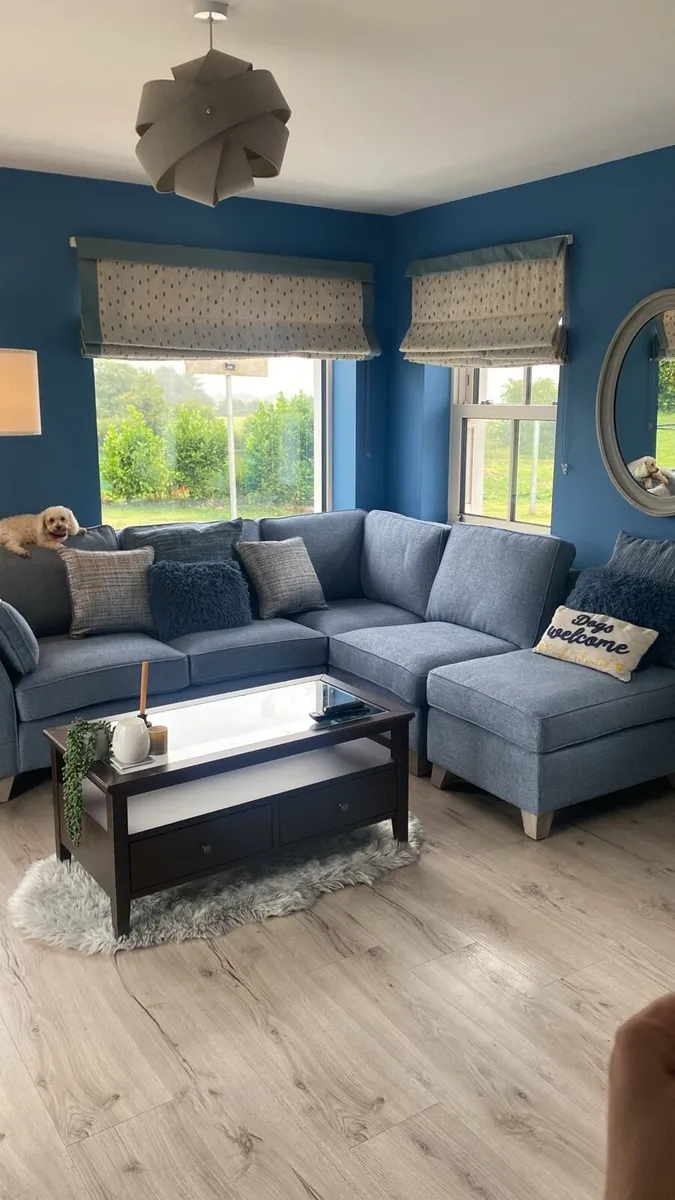 L Shaped corner sofa  with matching puff