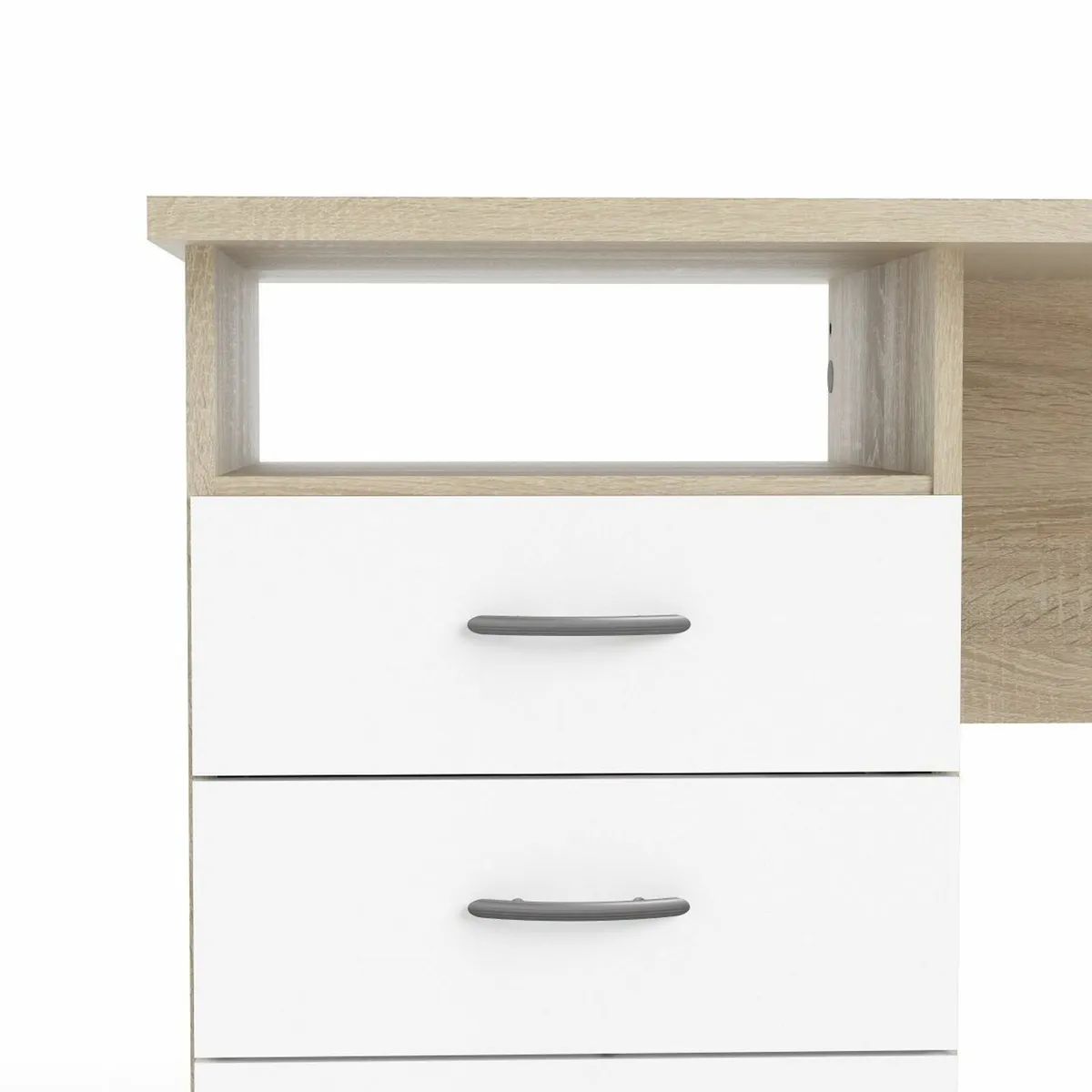 Zoe Desk Oak & White  120x50x72 - Image 2