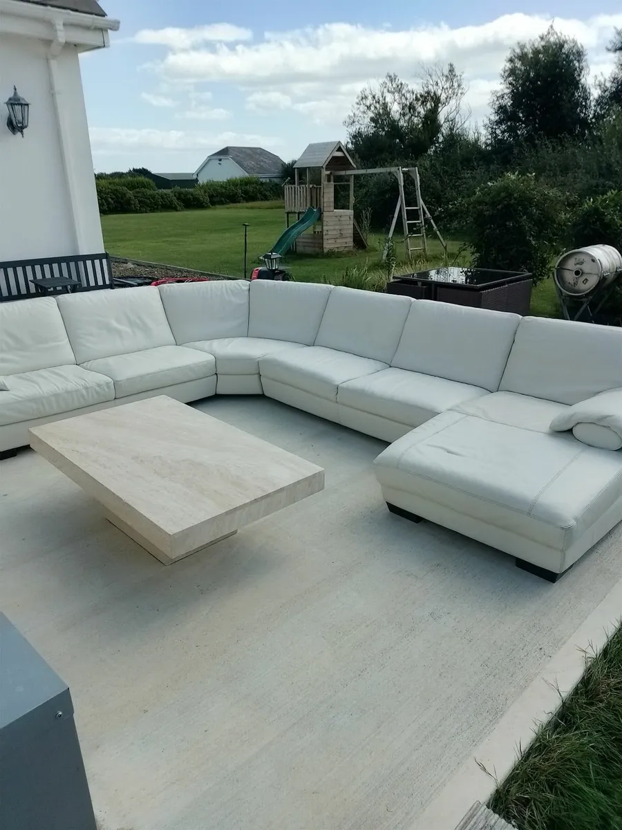 Leather corner sofa - Image 1