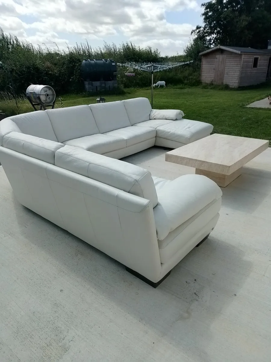Leather corner sofa - Image 2