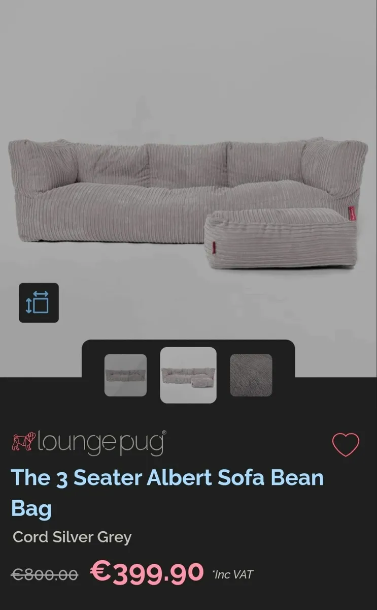 3 Seater Sofa Bean Bag - Image 1