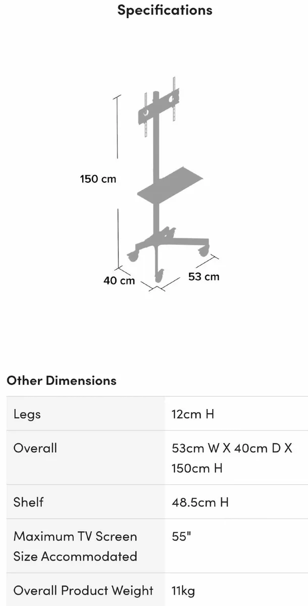 Mobile TV or monitor stand - Image 2