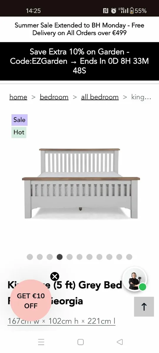Single Bed + Unused Mattress for Sale (Never Used) - Image 2