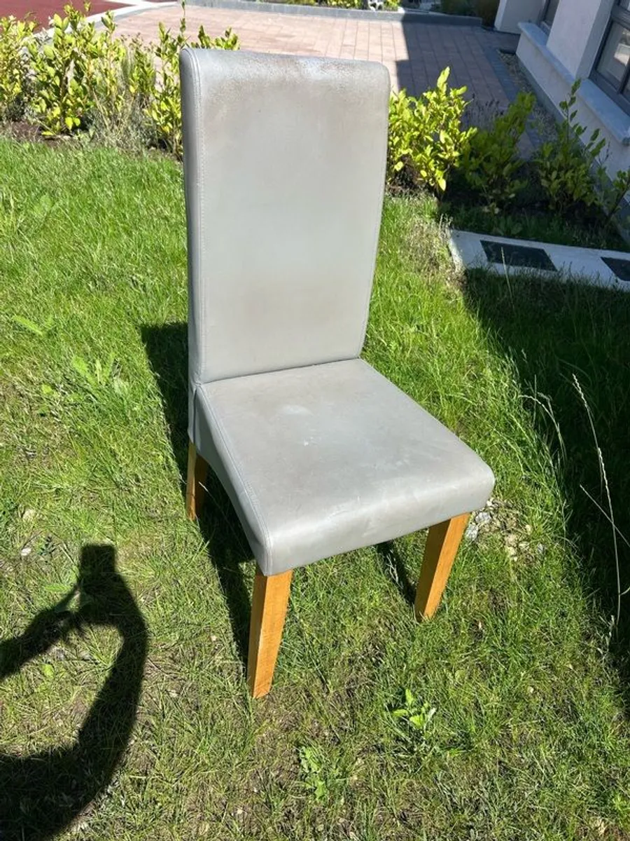 Set of 6 Grey Dining Chairs - Image 1