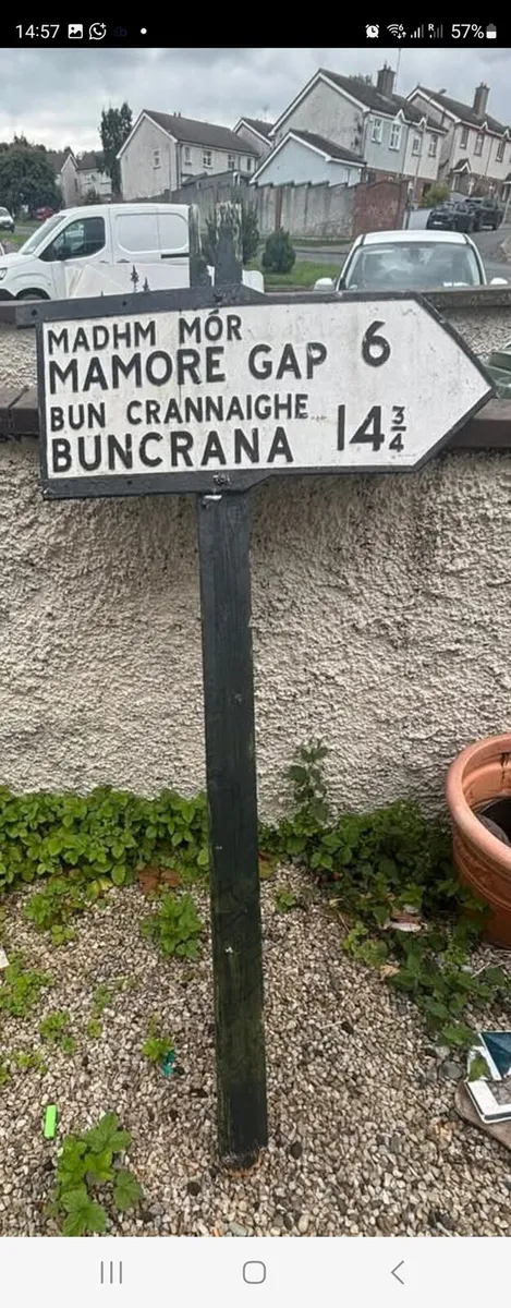 Old Road sign - Image 1