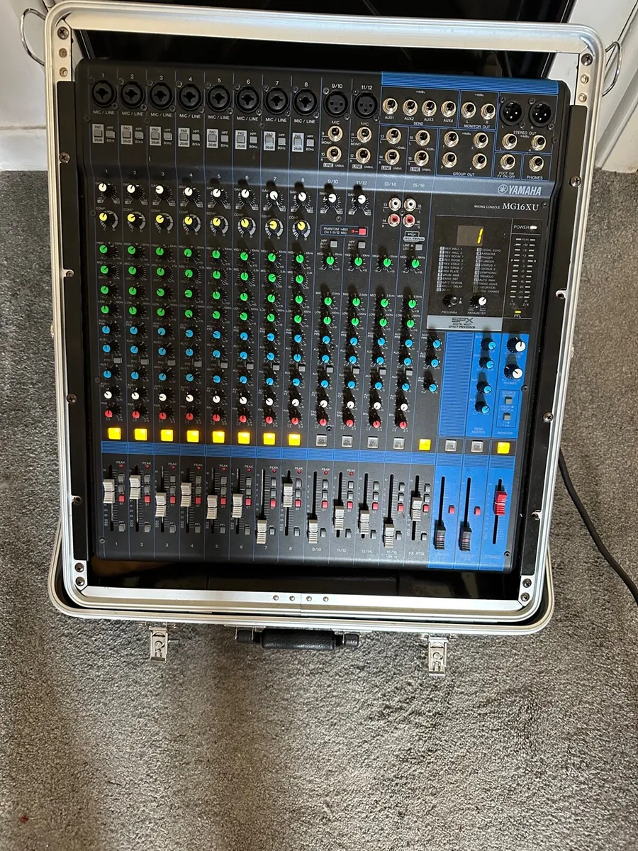 Yamaha MG16XU mixing desk in hard shell case - Image 2