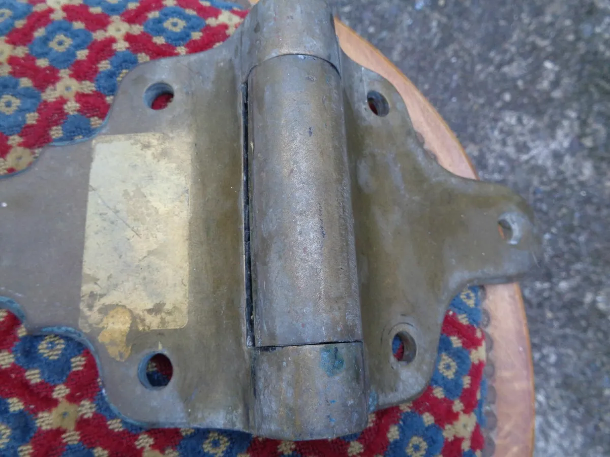 Vintage Brass Hinges x 2 for Sale - Image 4