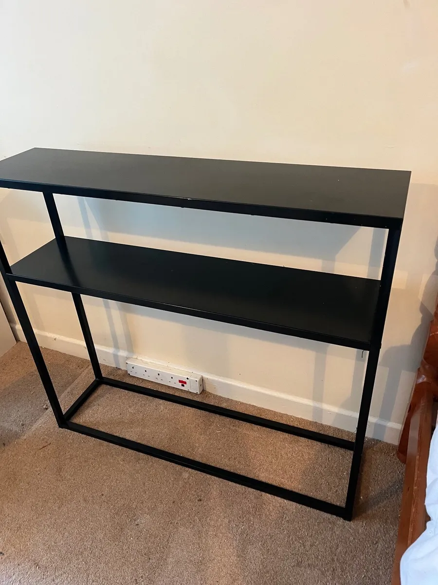 Black metal console table - Image 1