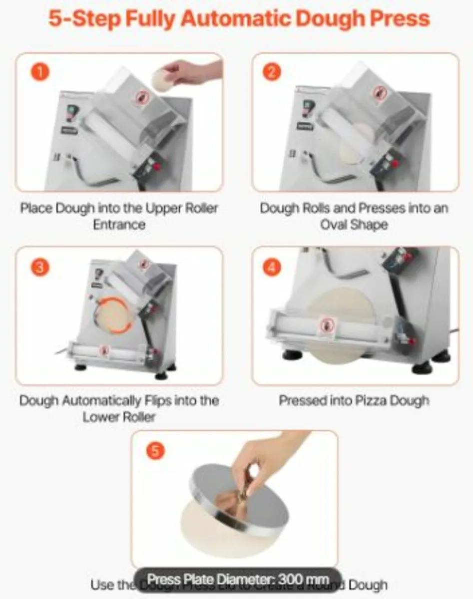 14 Inch Pizza Dough Roller Sheeter Automatic - Image 3