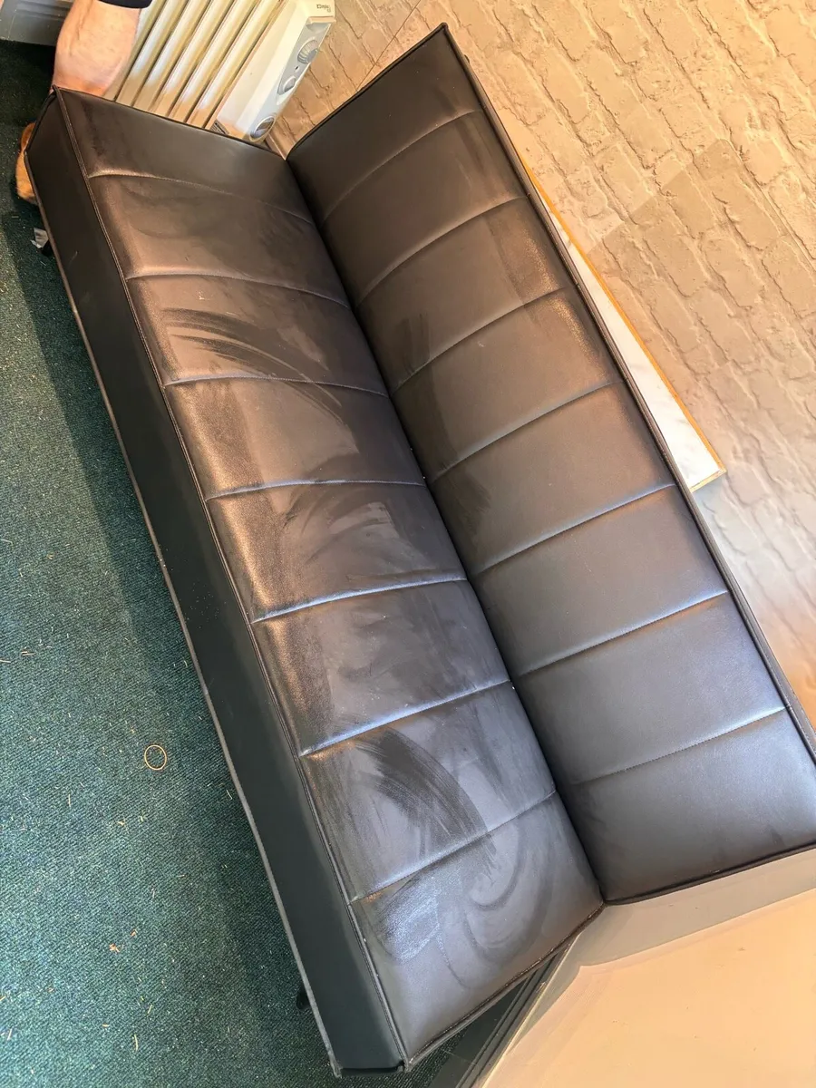 Vegan Leather Sofa Bed - Image 1