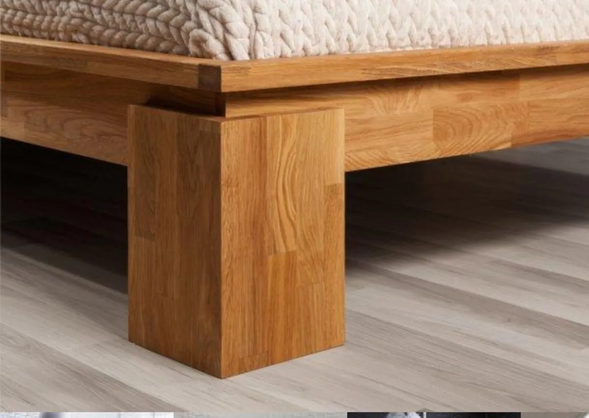 King Size Solid Oak Bed Frame - Image 3