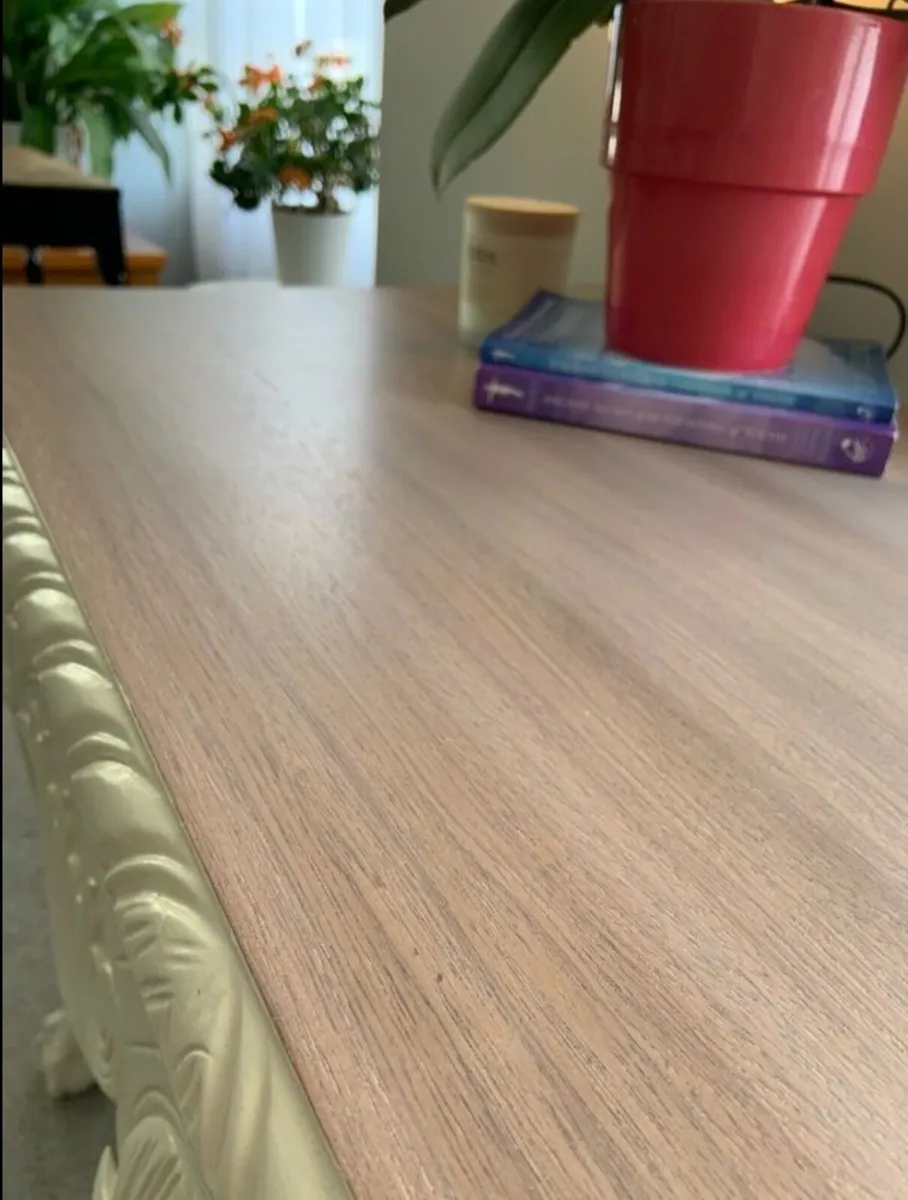 Vintage carved wood console hallway table - Image 3