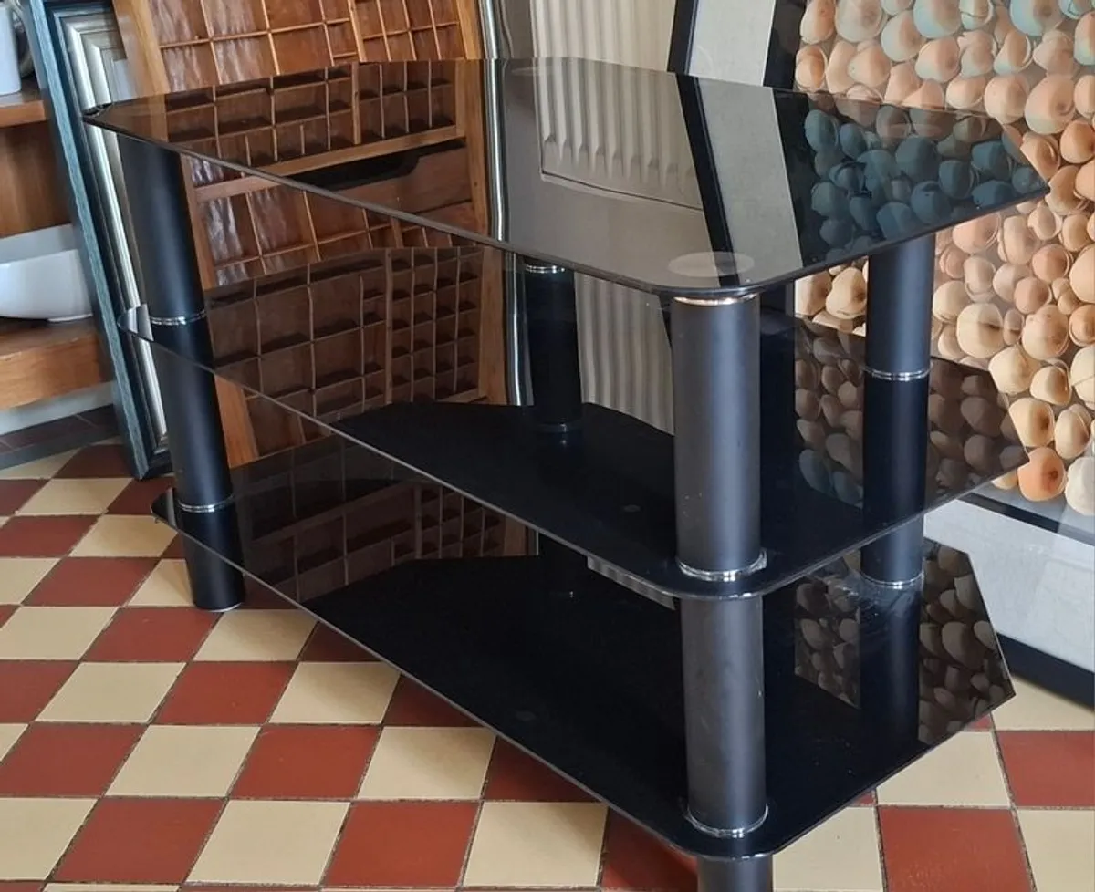 Black Glass TV stand - Image 1