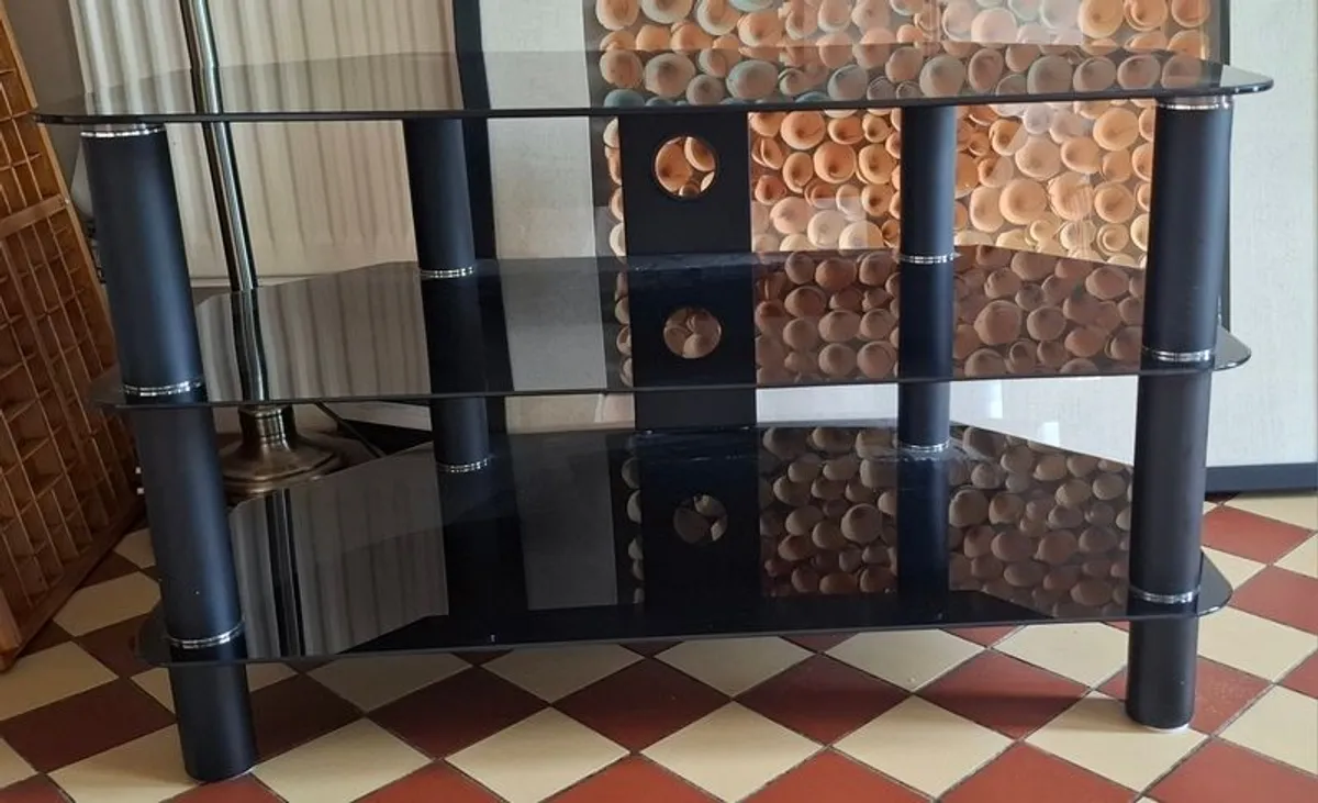 Black Glass TV stand - Image 2