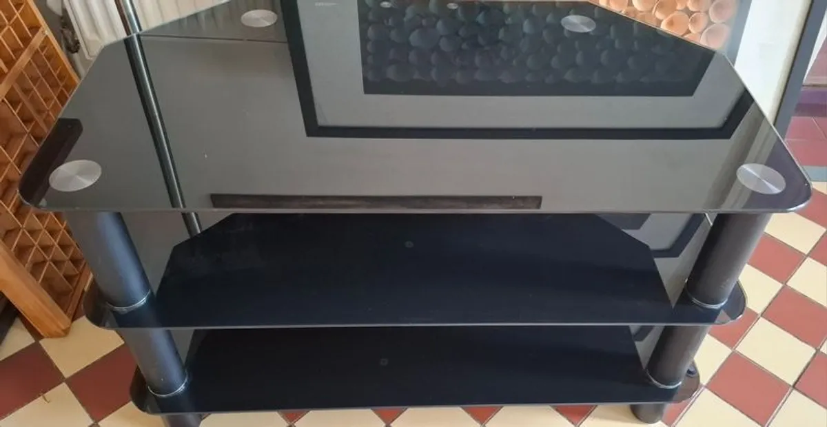 Black Glass TV stand - Image 3