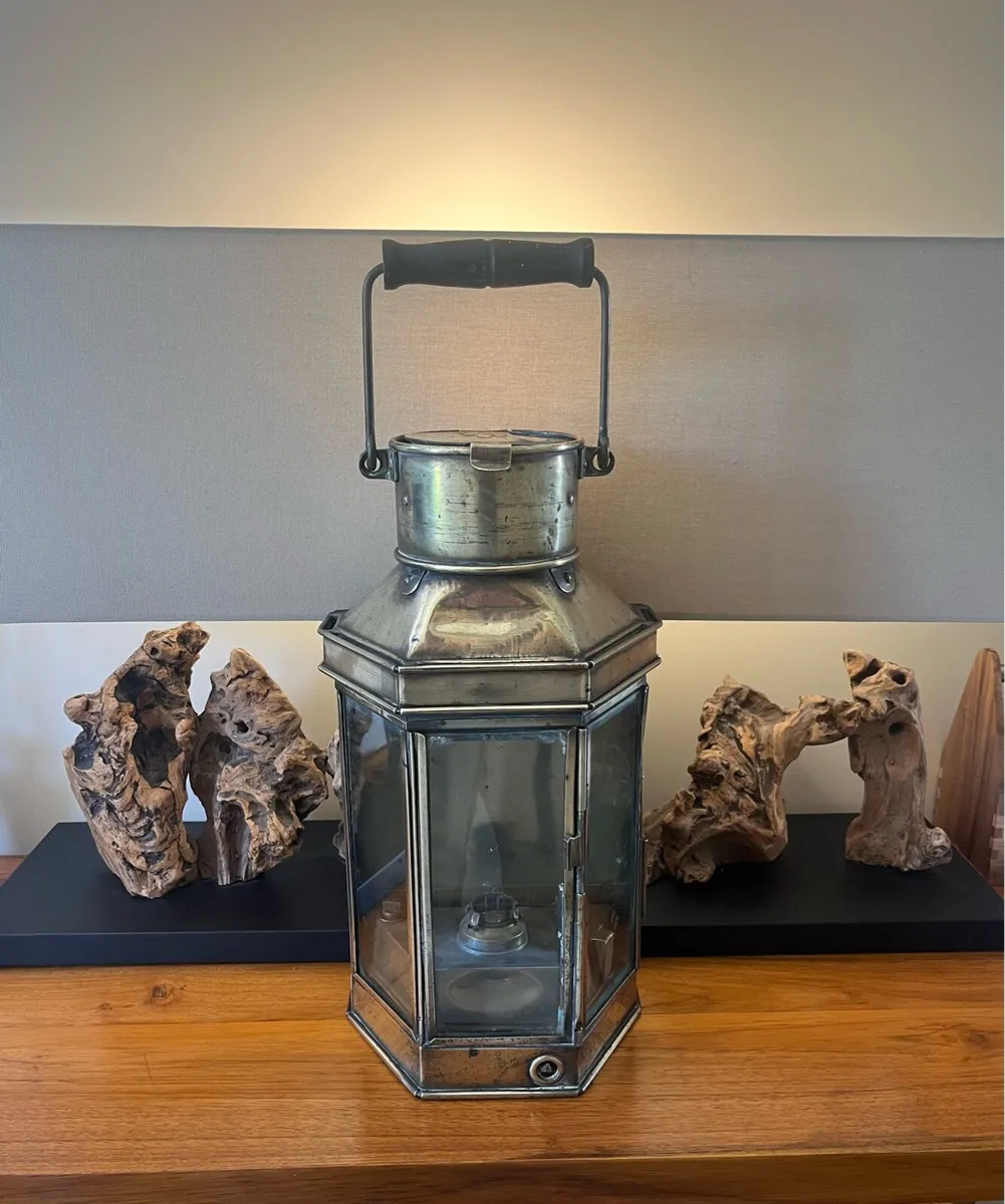 Antique 1917 Dated Eli Griffith & Son Ships Light - Image 2