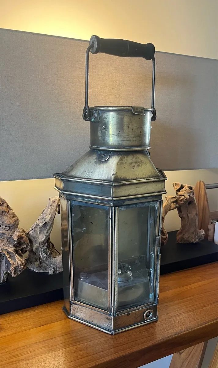 Antique 1917 Dated Eli Griffith & Son Ships Light - Image 3