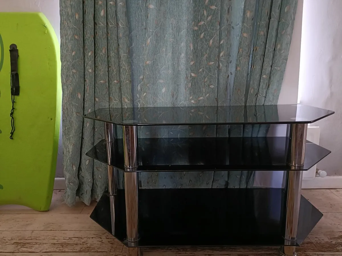 Smoked Glass Tv stand - Image 1