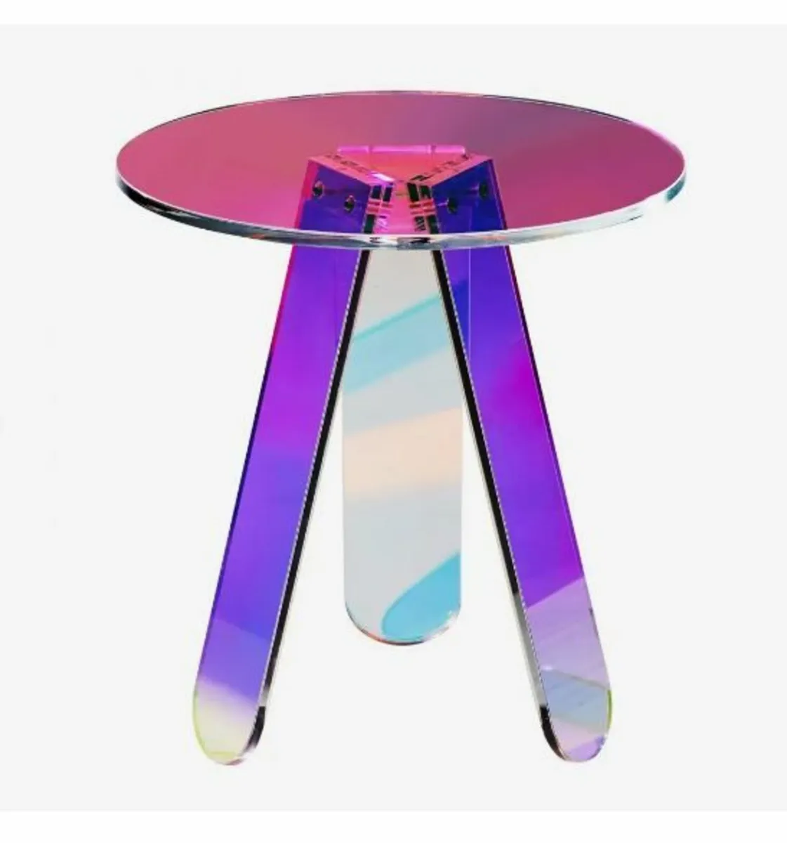 Round Iridescent Side Table - Image 2