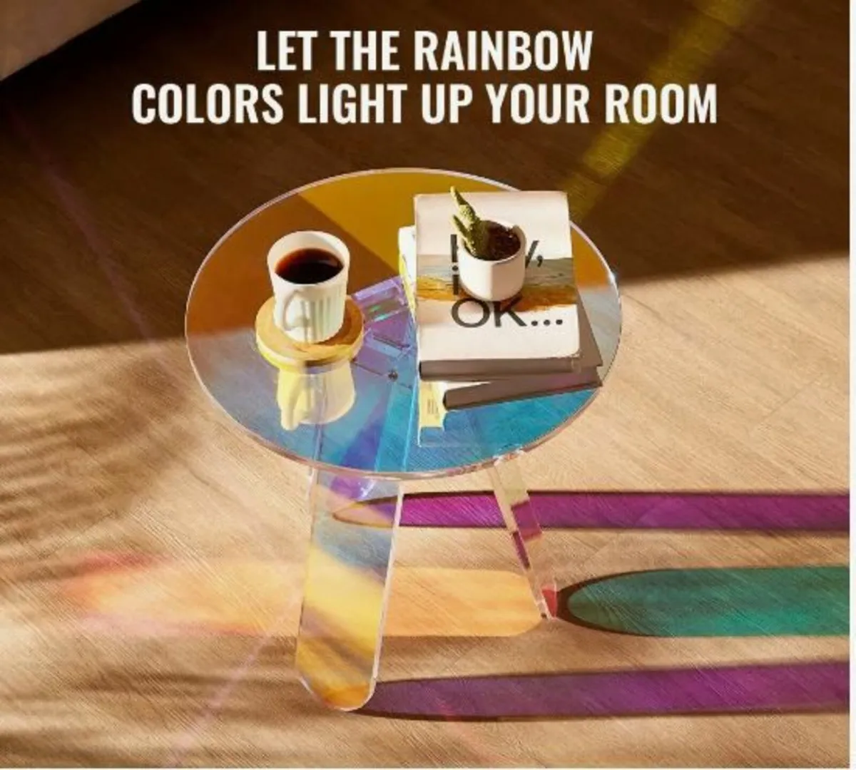 Round Iridescent Side Table - Image 3