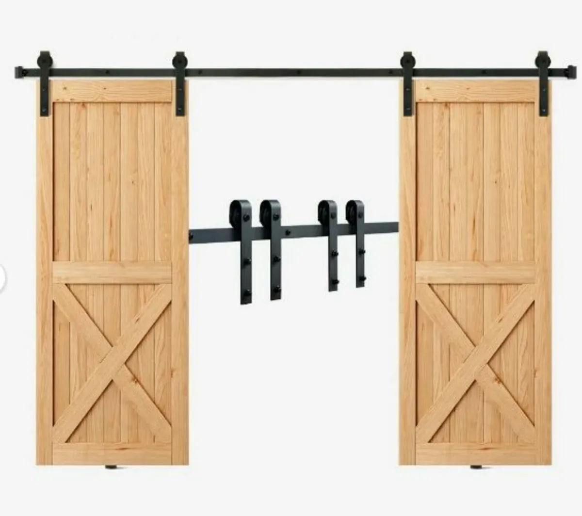 243.8 cm Sliding Barn Door Hardware Kit - Image 1