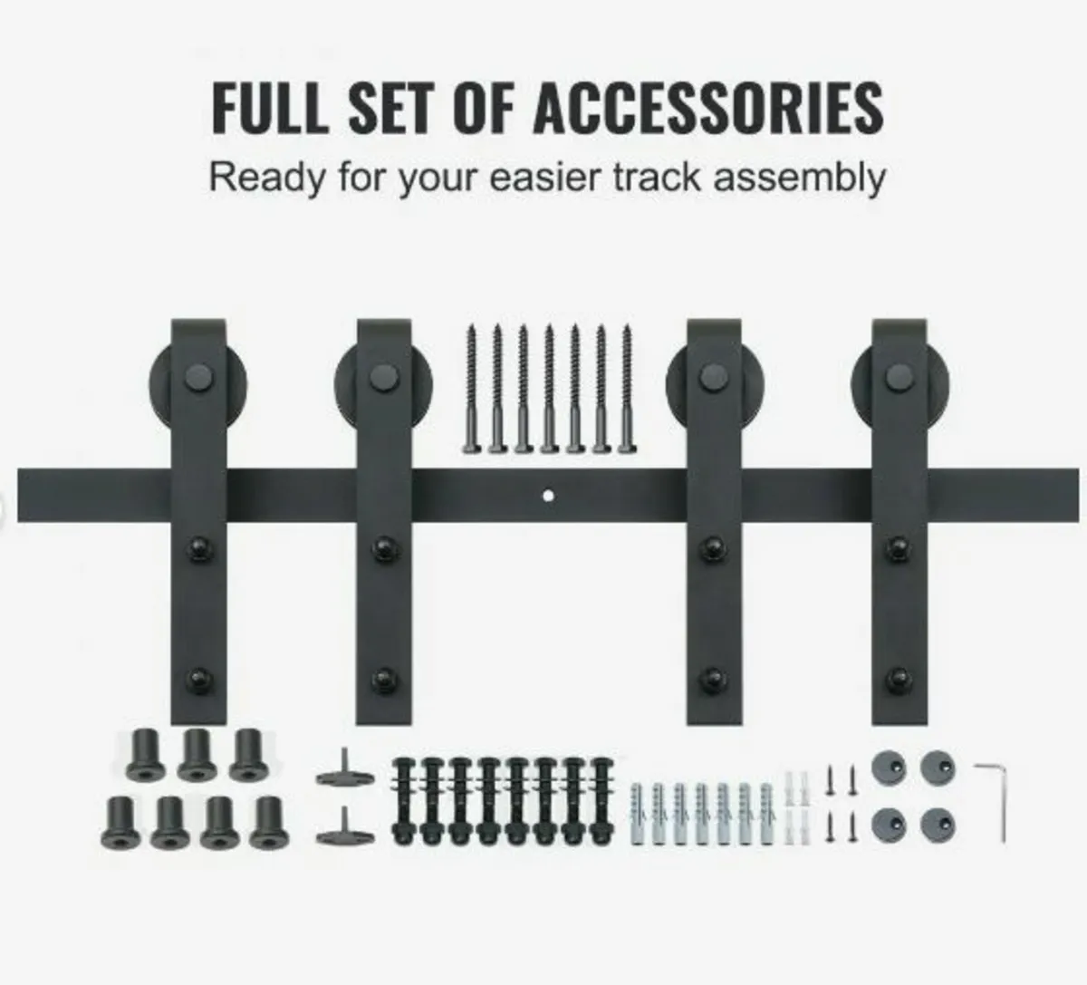 243.8 cm Sliding Barn Door Hardware Kit - Image 3
