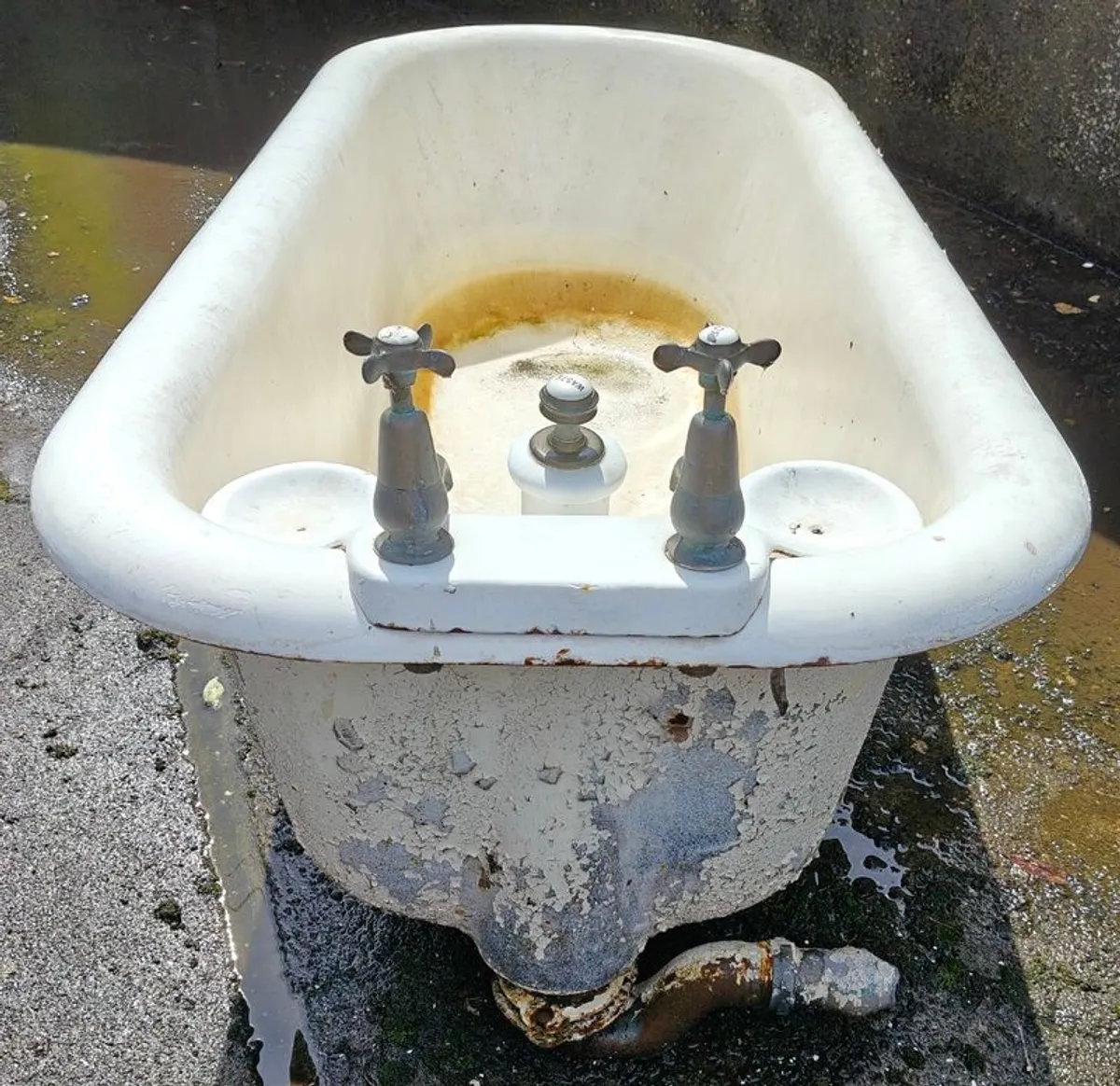 Victorian Bath With Claw Feet and Brass Taps - Image 3