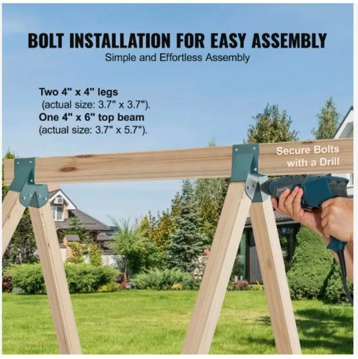 A-Frame Middle Swing Set Brackets, Heavy Duty - Image 4