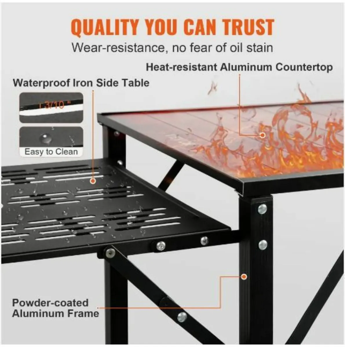 Camping Kitchen Table, One-piece Folding - Image 3
