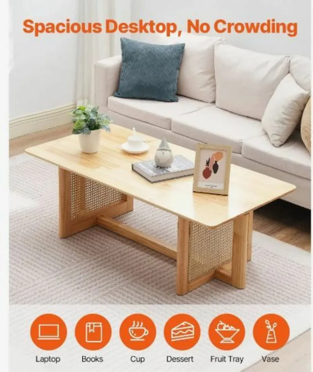 Rattan Coffee Table Rectangle - Image 1