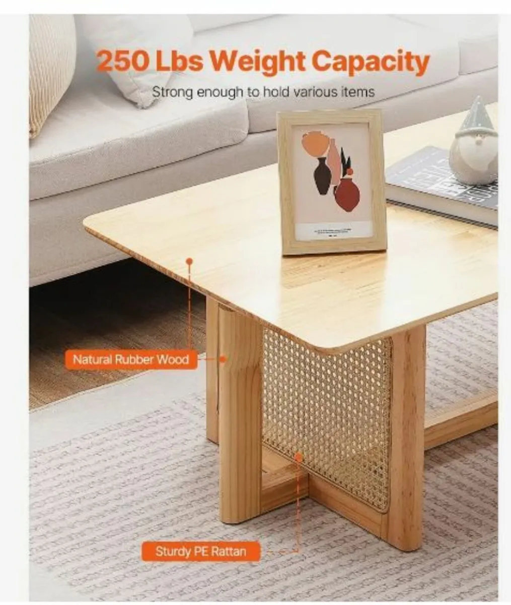 Rattan Coffee Table Rectangle - Image 3