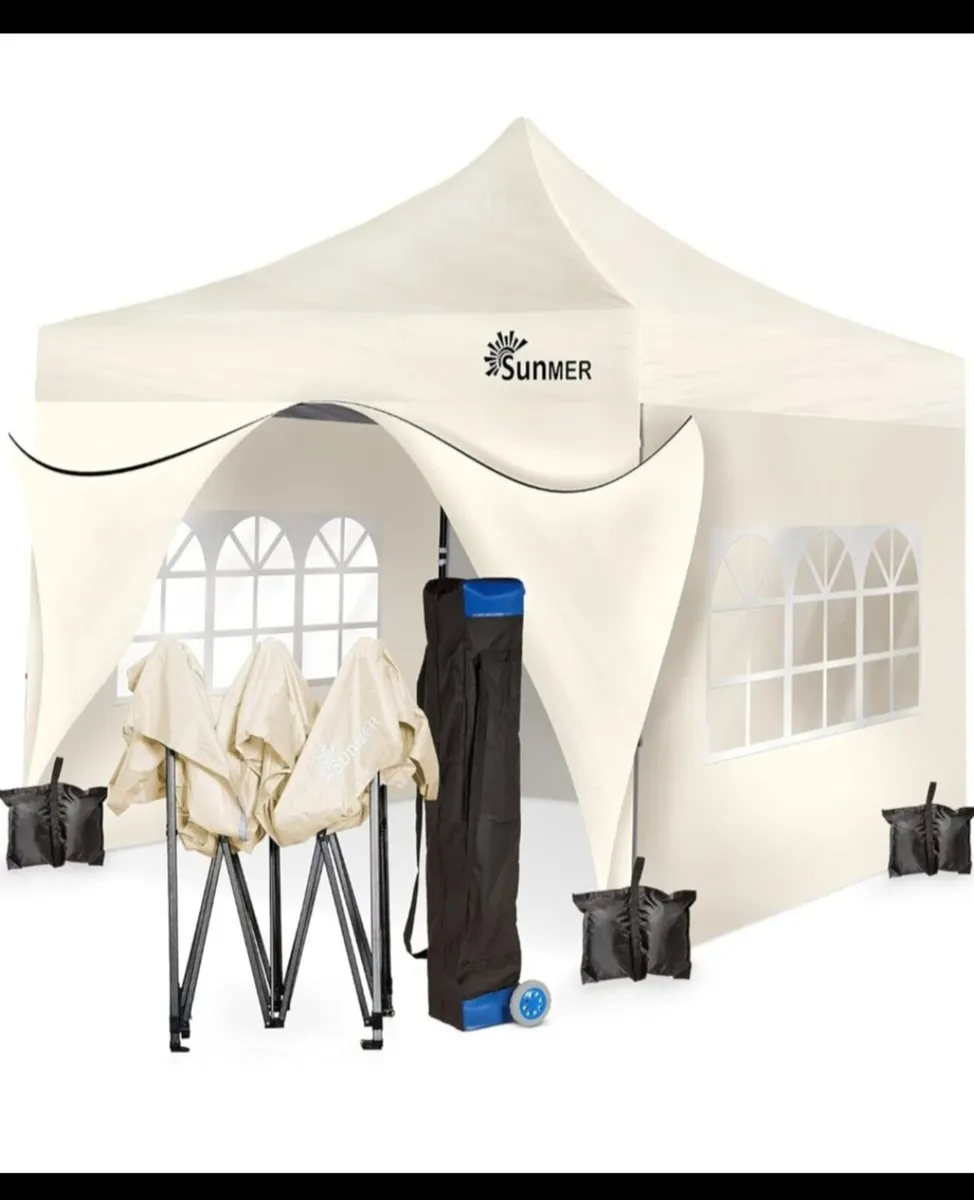 SUNMER 3x3M Pop-Up Gazebo with 4 Sides - Fully Wat - Image 1